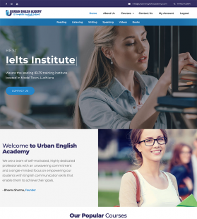 ielts,urban english academy,web development